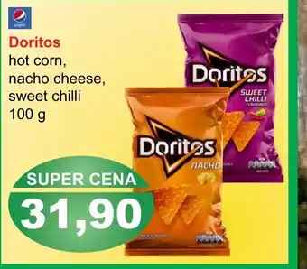 PLUS JIP Doritos hot corn, nacho cheese, sweet chilli 100 g nabídka