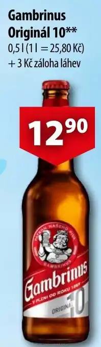 CBA Gambrinus Originál 10 0.5L nabídka