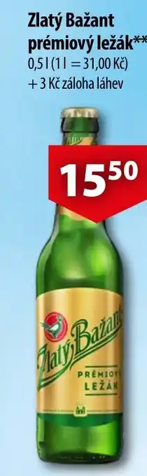 CBA Zlatý Bažant prémiový ležák 0.5L nabídka