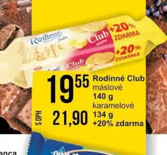 Jip Rodinné Club máslové 140 g karamelové 134 g 20% zdarma nabídka