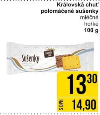 Jip Královská chut' polomáčené sušenky mléčné hořké 100 g nabídka