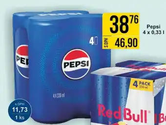 Jip Pepsi 4 x 0.33 l. nabídka