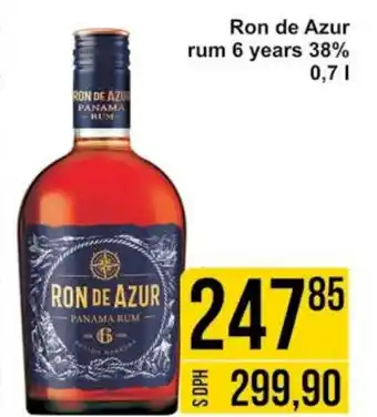 Jip Ron de Azur rum 6 years 38% 0.7 l. nabídka