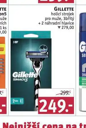 Rossmann Gillette holicí strojek nabídka