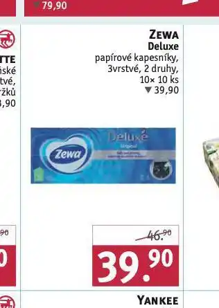Rossmann Zewa deluxe papírové kapesníky nabídka