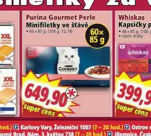 Norma Purina gourmet perle minifiletky ve šťávě nabídka