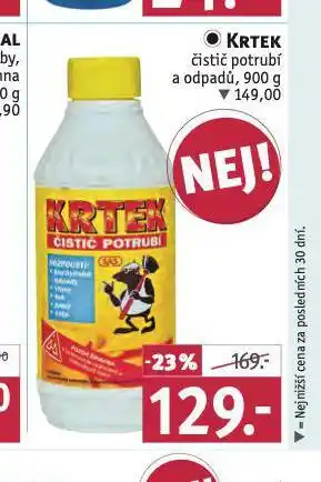 Rossmann Krtek čistič potrobí a odpadů nabídka