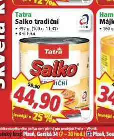 Norma Tatra salko tradiční nabídka