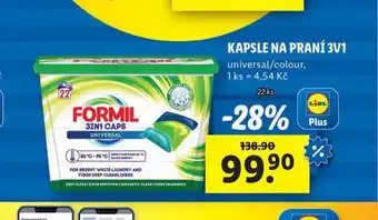 Lidl Formil kapsle na praní 3v1 nabídka