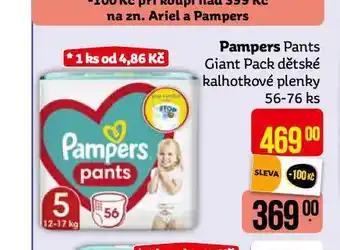 Teta Pampers dětské plenky nabídka