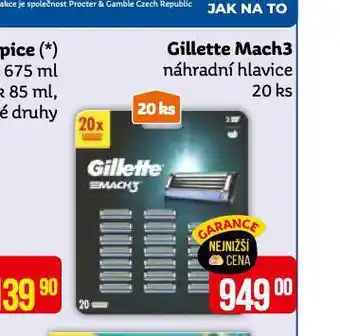 Teta Gillette mach3 náhradní hlavice nabídka