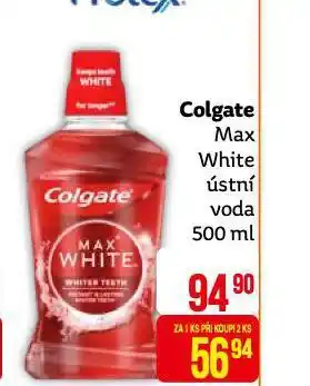 Teta Colgate max white ústní voda nabídka