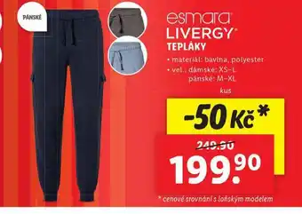 Lidl Pánské tepláky nabídka