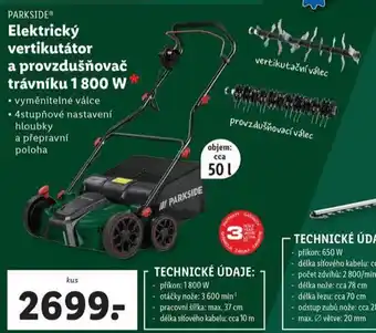 Lidl Elektrický vertikulátor a provzdušňovač 1800 w nabídka