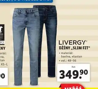 Lidl Džíny slim fit nabídka