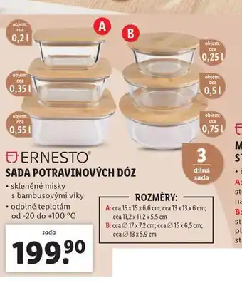 Lidl Sada potravinových dóz nabídka