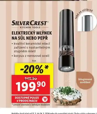 Elektrický mlýnek na sůl nebo pepř