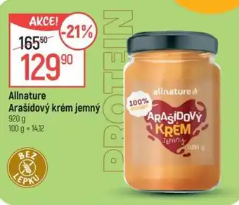 Globus Allnature Arašídový krém jemný nabídka