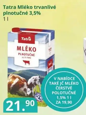 Potraviny CZ Tatra Mléko trvanlivé plnotučné 3,5% 1L nabídka