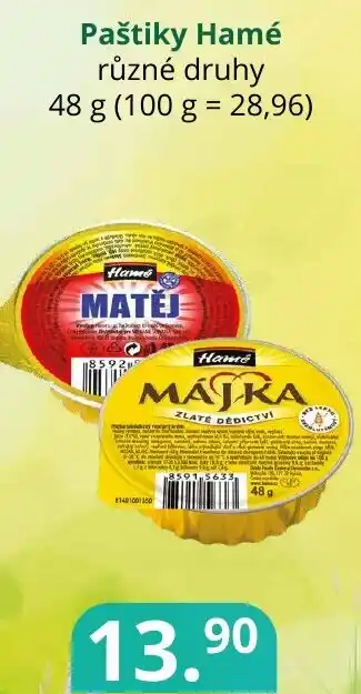 Potraviny CZ Paštiky Hamé různé druhy nabídka