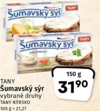 Coop TANY Šumavský sýr nabídka