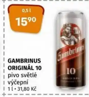 Coop GAMBRINUS ORIGINÁL 10 0.5L nabídka