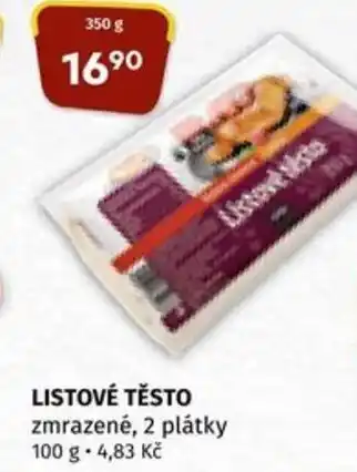 Coop LISTOVÉ TĚSTO nabídka