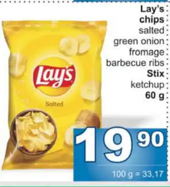 Jip Lay's chips nabídka