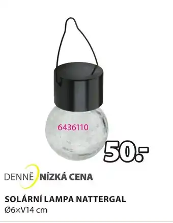 JYSK SOLÁRNÍ LAMPA NATTERGAL nabídka