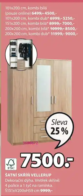 JYSK ŠATNÍ SKŘÍŇ VELLERUP nabídka