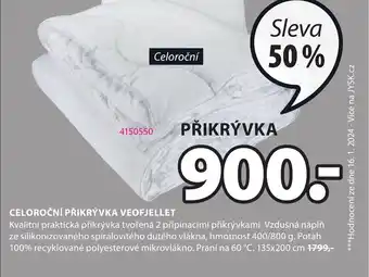 JYSK CELOROČNÍ PŘIKRÝVKA VEOFJELLET nabídka