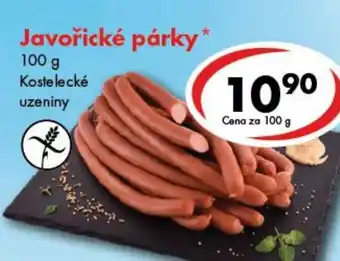 CBA Javořické párky 100 g nabídka