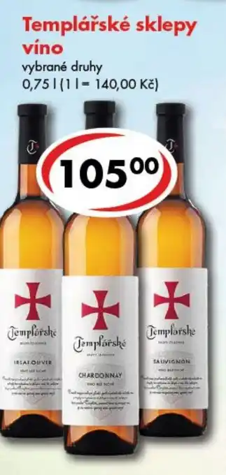 CBA Templářské sklepy víno nabídka