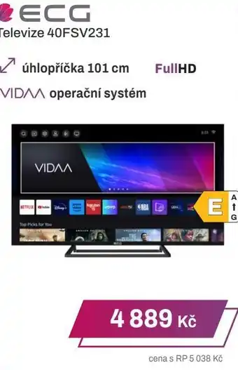 Expert ECG Televize 40FSV231 nabídka