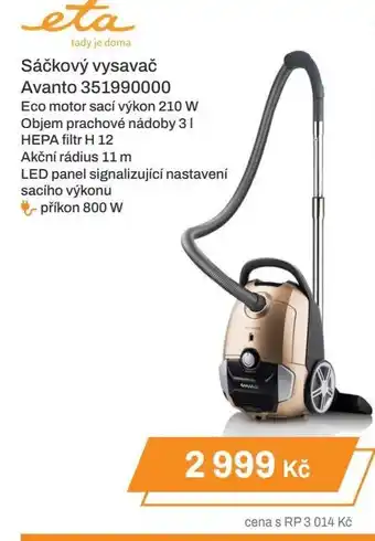 Expert Sáčkový vysavač Avanto 351990000 nabídka