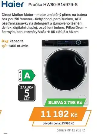 Haier Pračka HW80-B14979-S