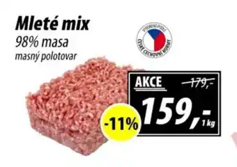 ZEMAN Mleté mix 98% masa masný polotovar nabídka