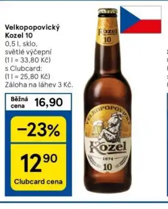 Tesco Velkopopovický Kozel 10 nabídka
