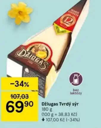 Tesco Džiugas Tvrdý sýr 180 g nabídka