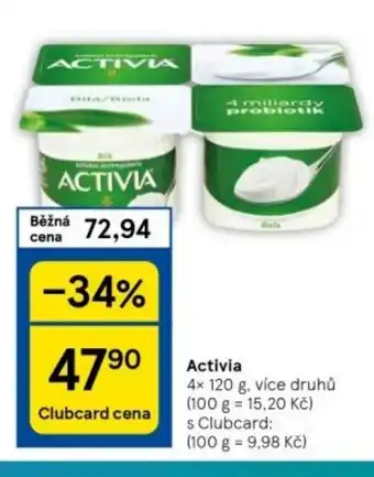 Tesco Activia nabídka