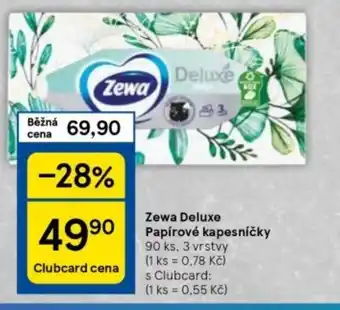 Tesco Zewa Deluxe Papírové kapesníčky nabídka