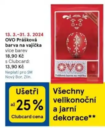 Tesco OVO Prášková barva na vajíčka nabídka