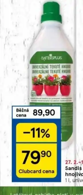 Tesco Sandis Plus Tekuté hnojivo nabídka