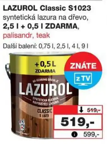 Barvy a laky drogerie LAZUROL Classic S1023 nabídka