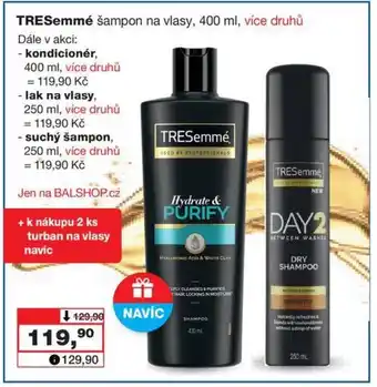 Barvy a laky drogerie TRESemmé šampon na vlasy, 400 ml nabídka