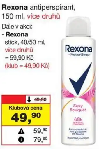 Barvy a laky drogerie Rexona antiperspirant, 150 ml nabídka