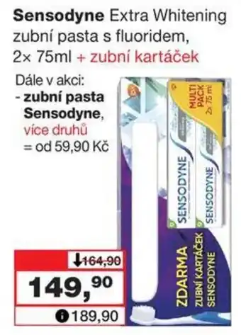 Barvy a laky drogerie Sensodyne Extra Whitening zubní pasta s fluoridem nabídka
