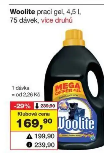 Barvy a laky drogerie Woolite prací gel, 4,5 L nabídka