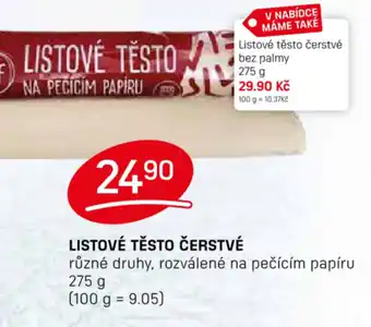 Flop LISTOVÉ TĚSTO ČERSTVÉ nabídka