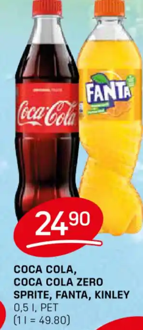 Flop COCA COLA, COCA COLA ZERO SPRITE, FANTA, KINLEY 0,5 L nabídka